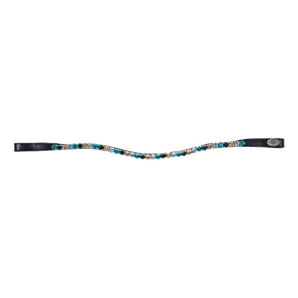 frontal HFI droit noir - navy turquoise bleu ciel or