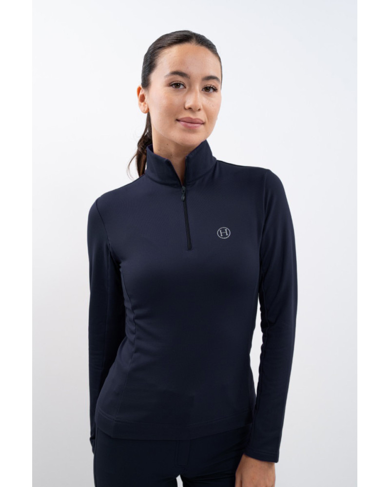 atlantic-polo-de-travail-ml-femme-navy