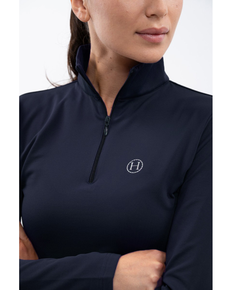 atlantic-polo-de-travail-ml-femme-navy-harcour