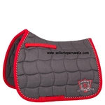 163091_96_01  tapis de selle mixte br melange gris rouge