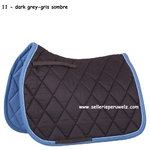tapis de selle br event 11 gris sombre-gris foncé-bleu