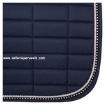 Tapis de selle mixte br glamour chic avec strass bleu marine 165032