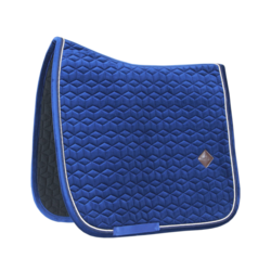 Tapis De Selle De Dressage P S De Suède - Bleu Ombre - Modèle Discontinué - Occasion