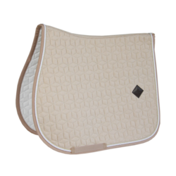 Tapis De Selle Showman Style Coupe-Haut - 36x34 Cm - 100% Laine - Fond Polaire Kodel - Neuf