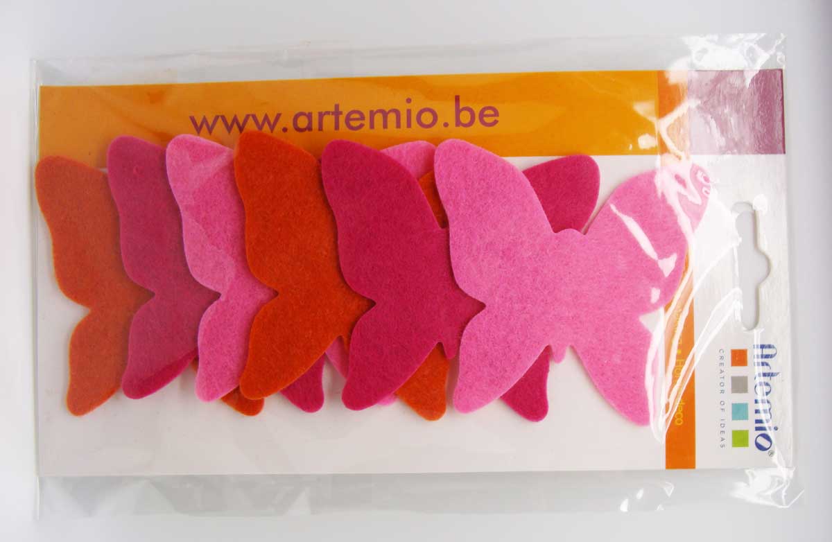 embellissement feutrine papillon moyen artemio