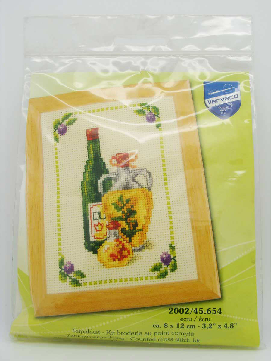 kit broderie point de croix bouteille mod4
