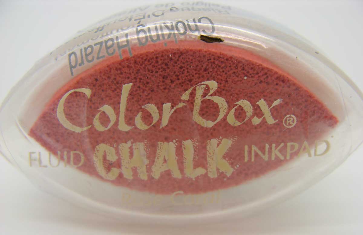 tampon encreur rose coral color chalk