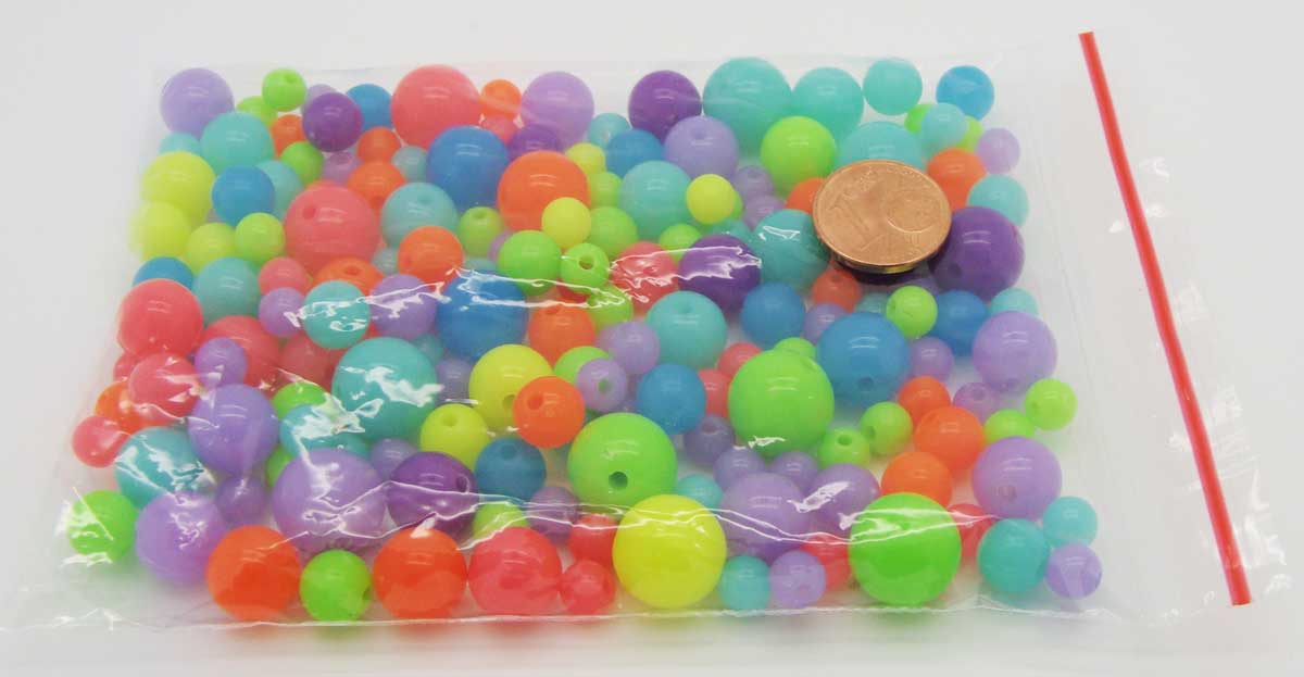 perle acrylique mix fluo res-90