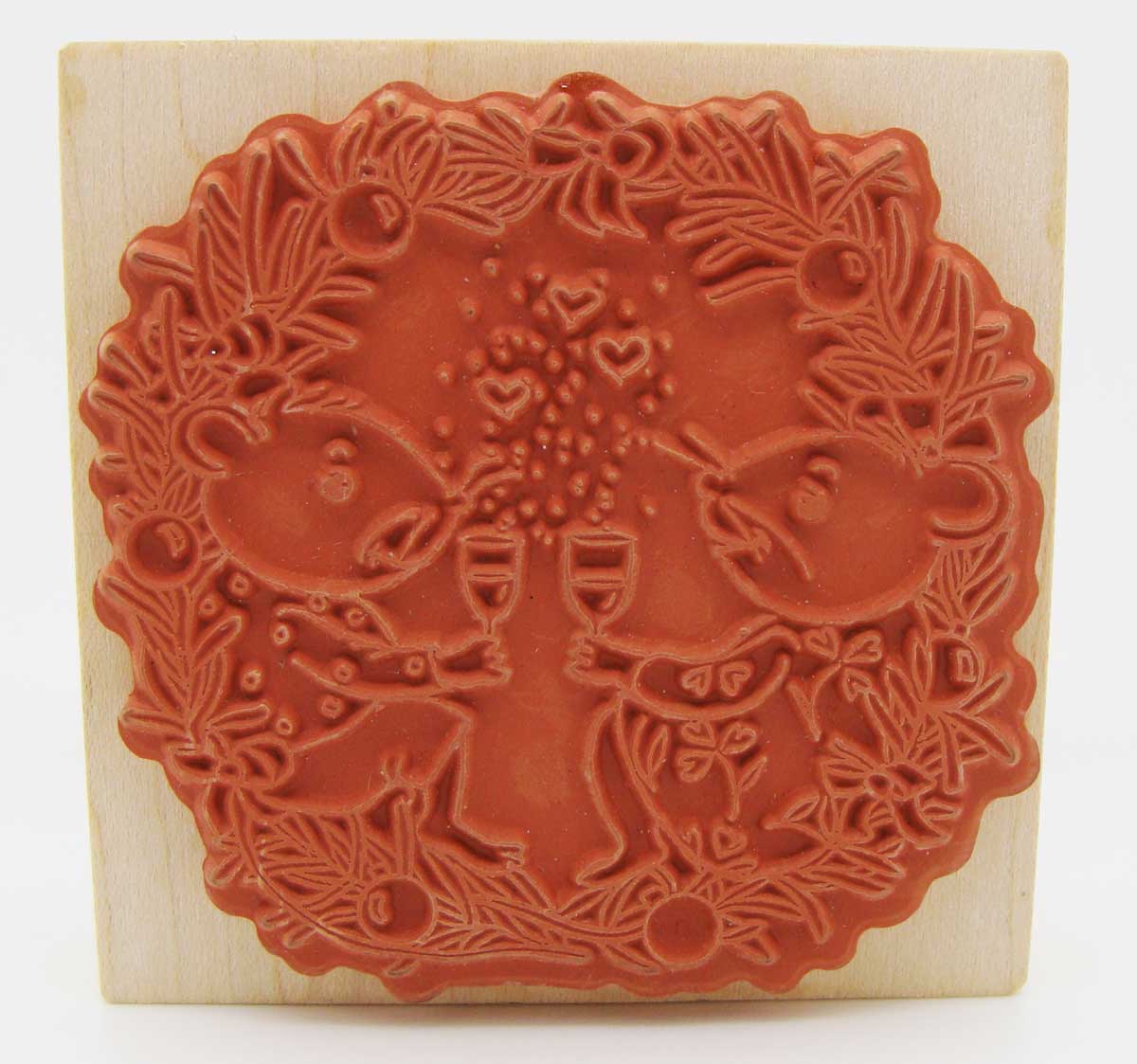 tampon bois couple amoureux artemio