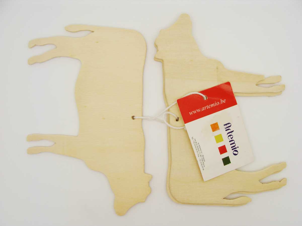 support bois a decorer bois vache artemio