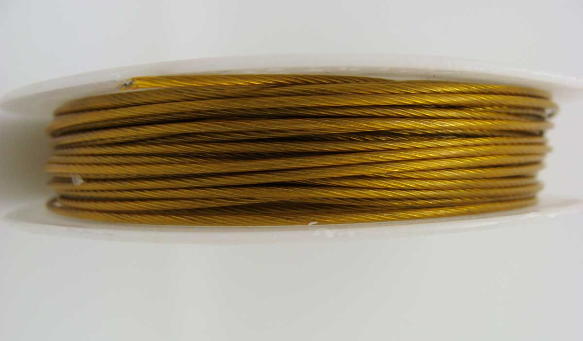 cordon fil cable 1mm vieil or bobine