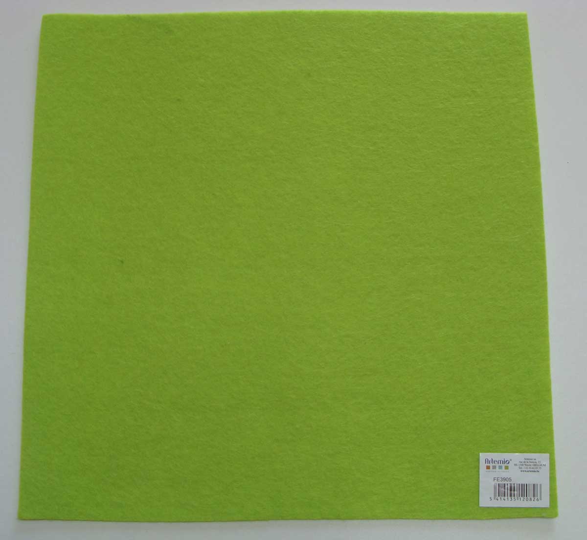 feuille feutrine vert pomme plaque artemio