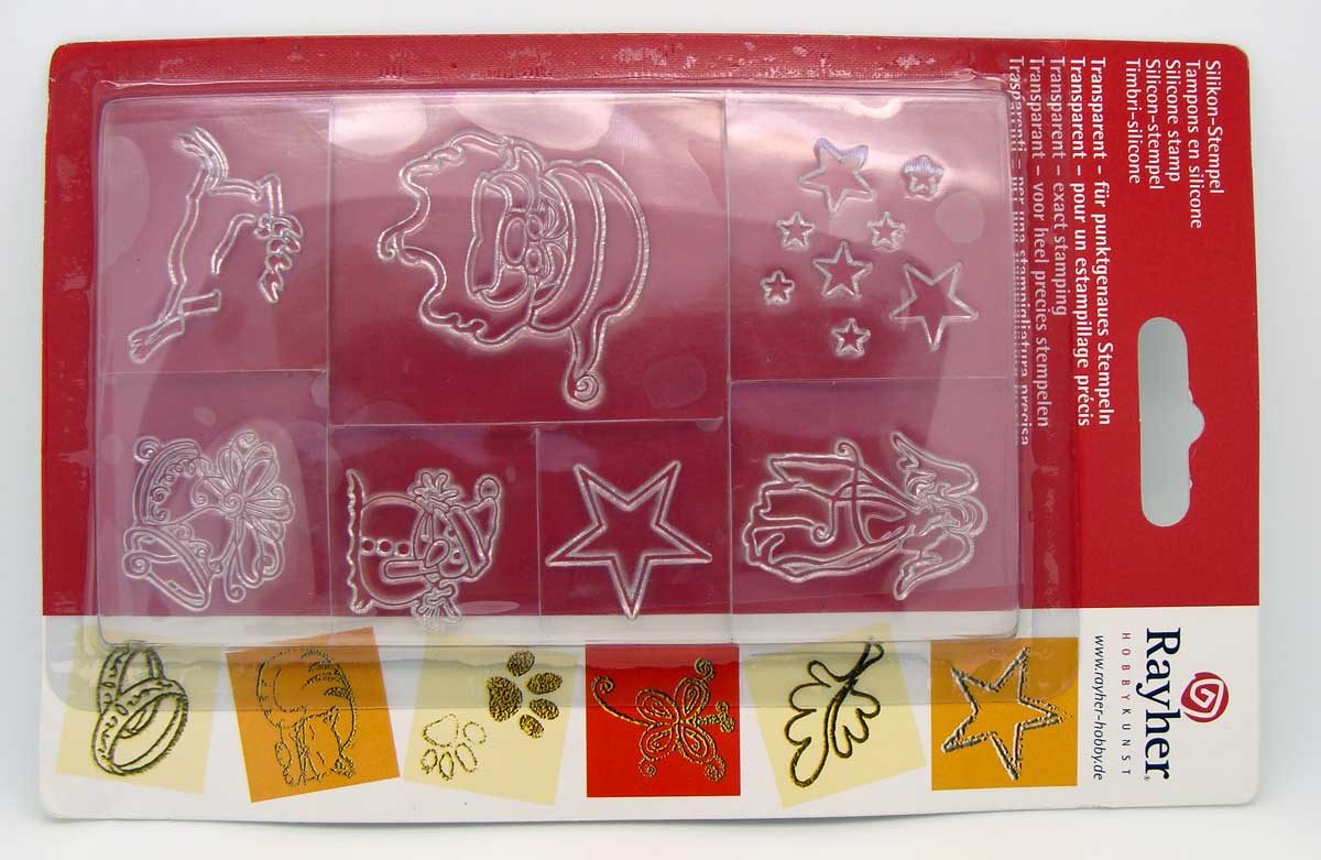 clear stamp tampon silicone noel hiver rayher
