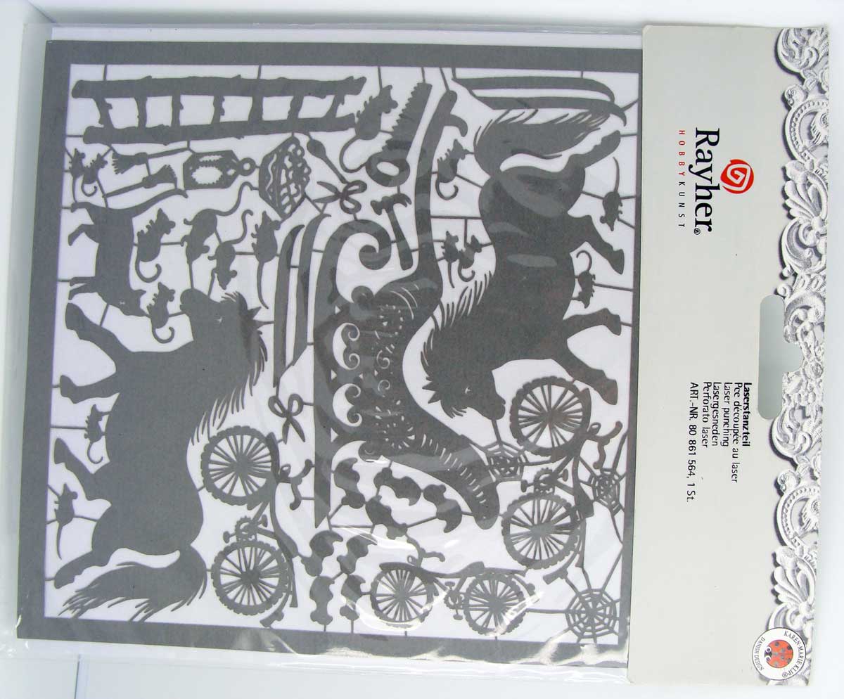 decoupe papier animaux gris rayher 10