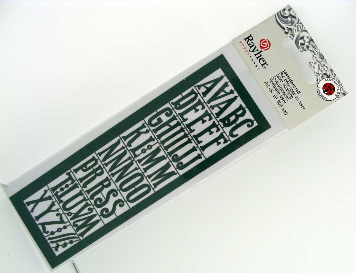 decoupe papier alphabet vert rayher 21