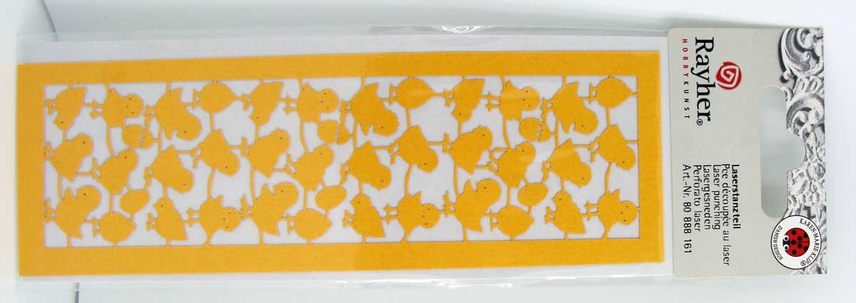 decoupe papier poussin jaune rayher 26