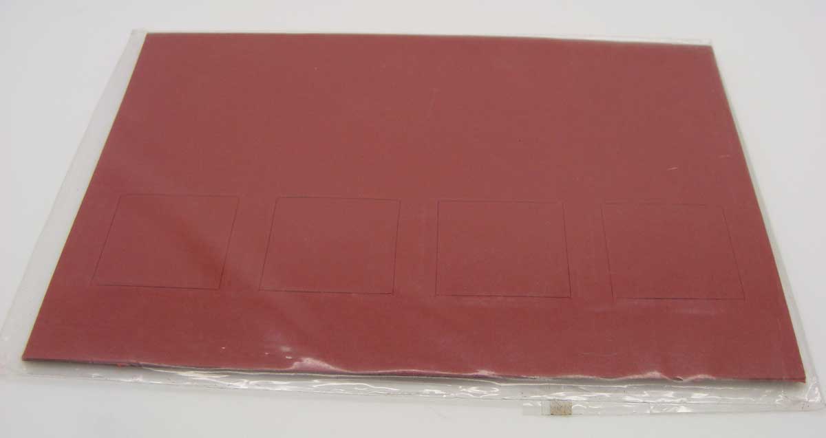 carte a fenetre passe-partout 4 carre rouge rayher