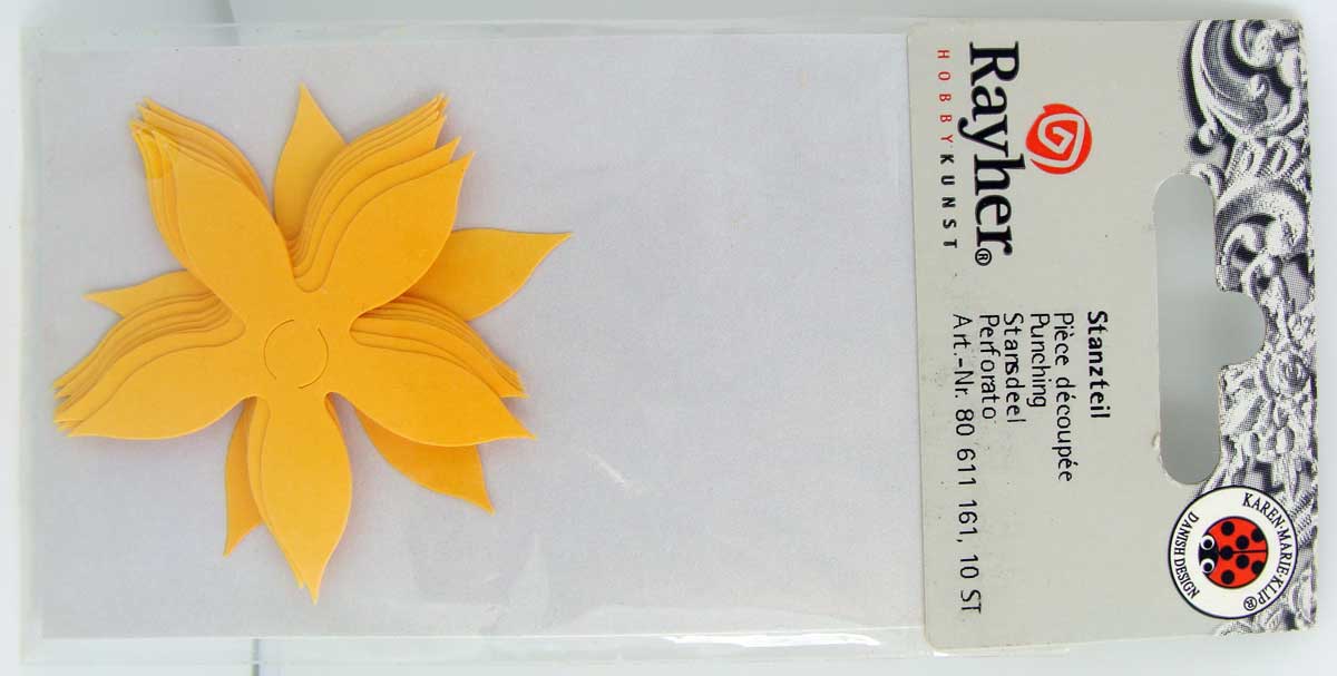decoupe papier deco fleur jaune 01