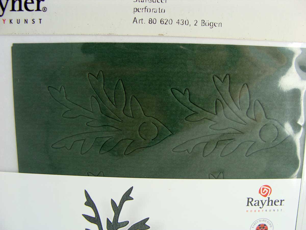 decoupe papier feuilles vert rayher 13