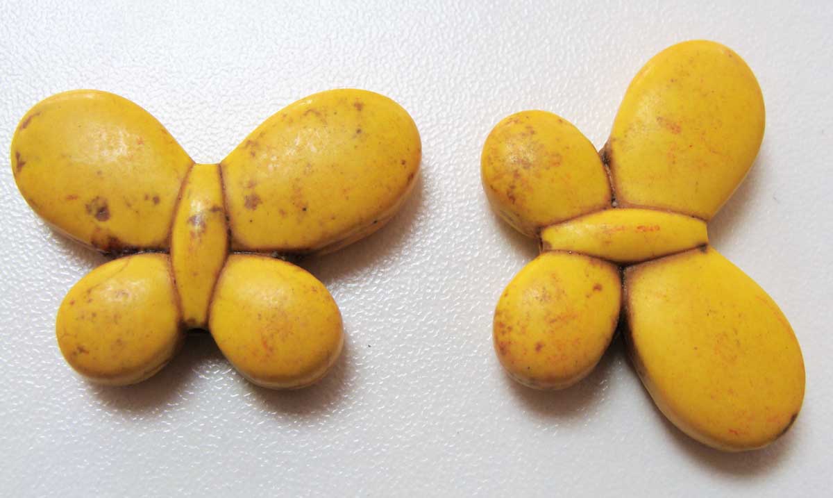 perle papillon jaune pierre pier49