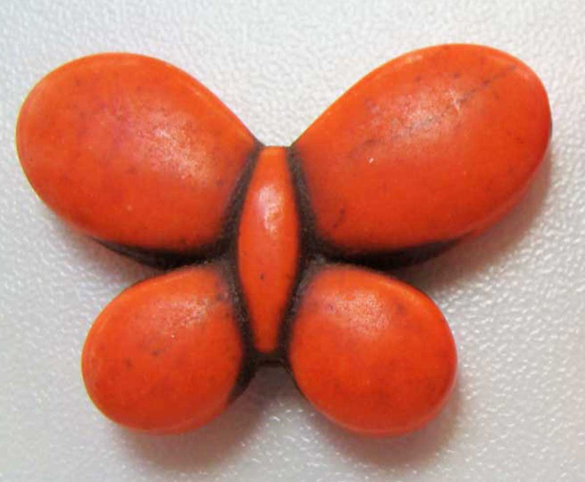 perle turquoise papillon orange pier49
