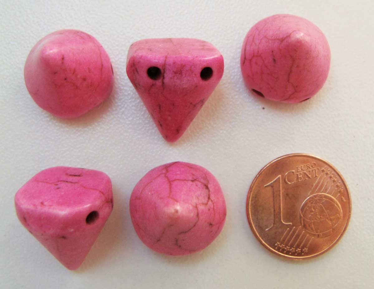 perle pointe spike pierre rose pier50