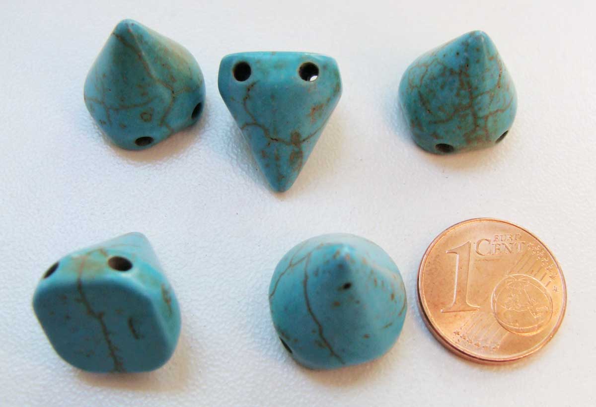 perles de pierre naturelle chips pierre turquoise (320perles) 8x5mm -  MoiraBijoux