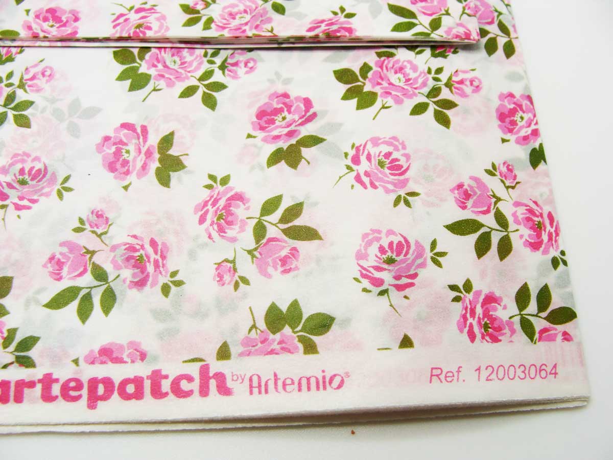 papier artepatch fleurs roses artemio