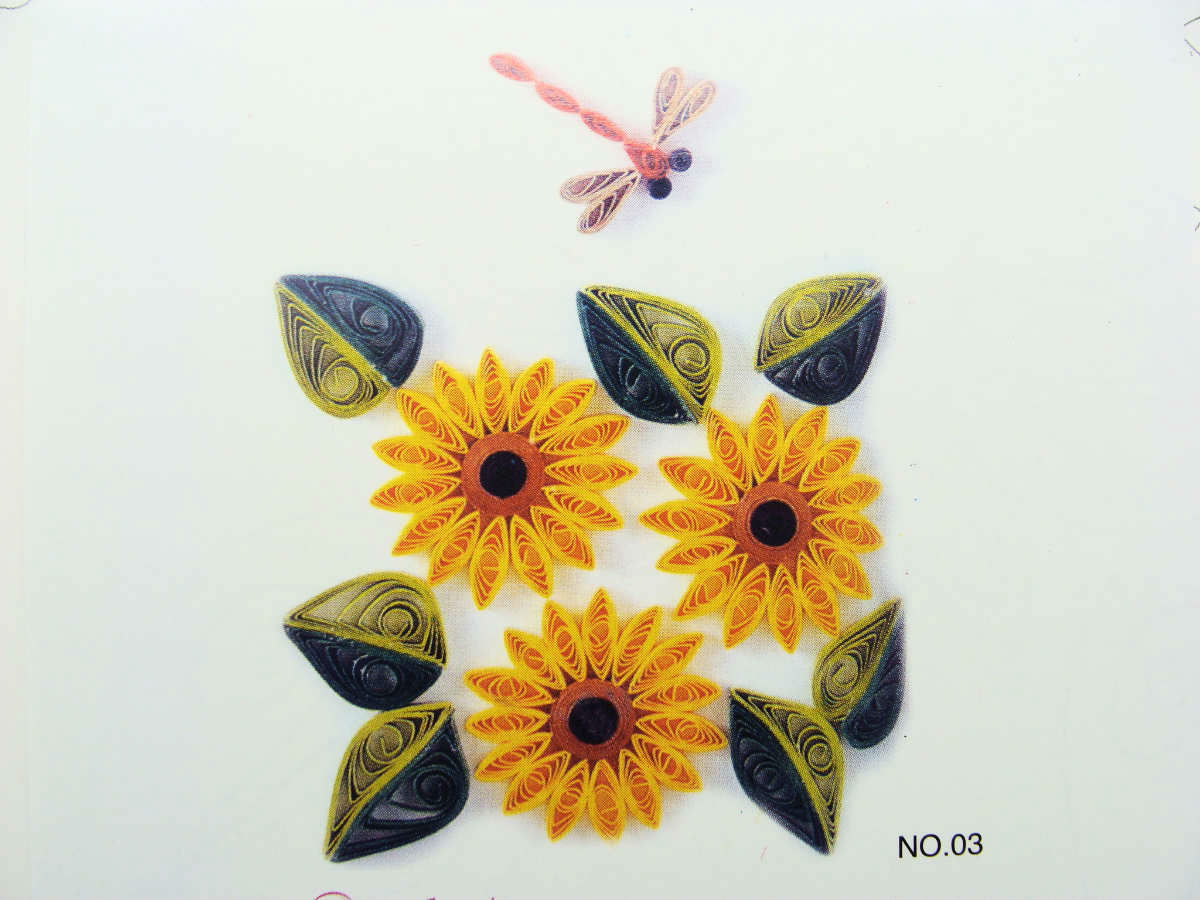 modele quilling fleur jaune mod3 schema