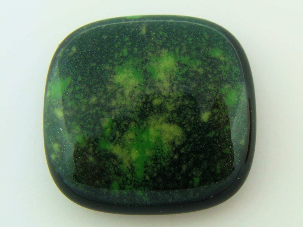 cabochon vert verre fusing 03