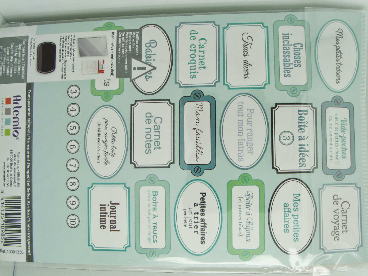 tampon silicone etiquette cadre artemio mod18