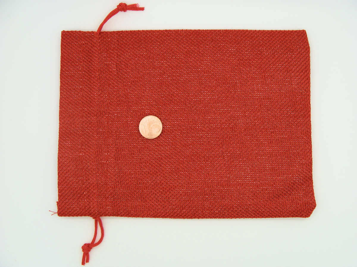 sac a broder rouge 17x13cm pochette