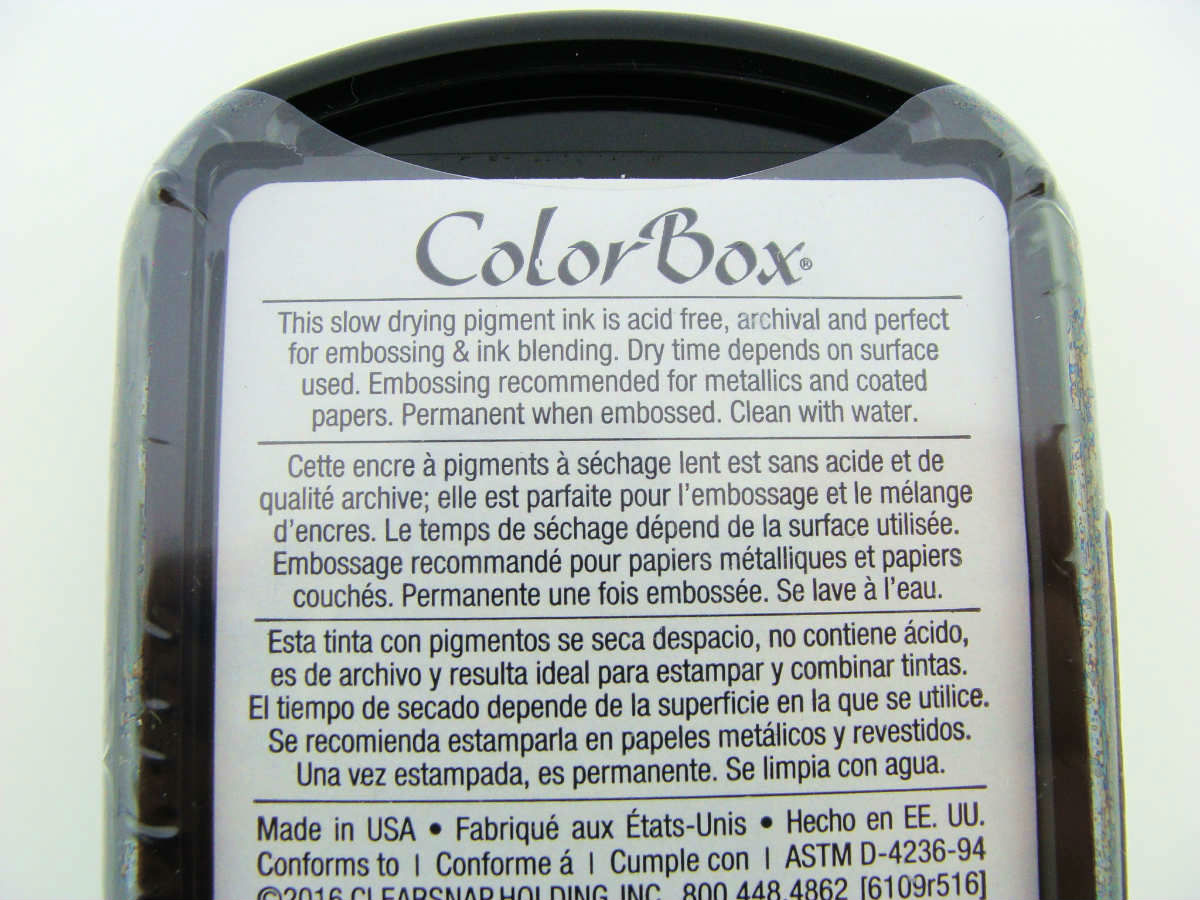 tampon encreur noir sechage lent colorbox