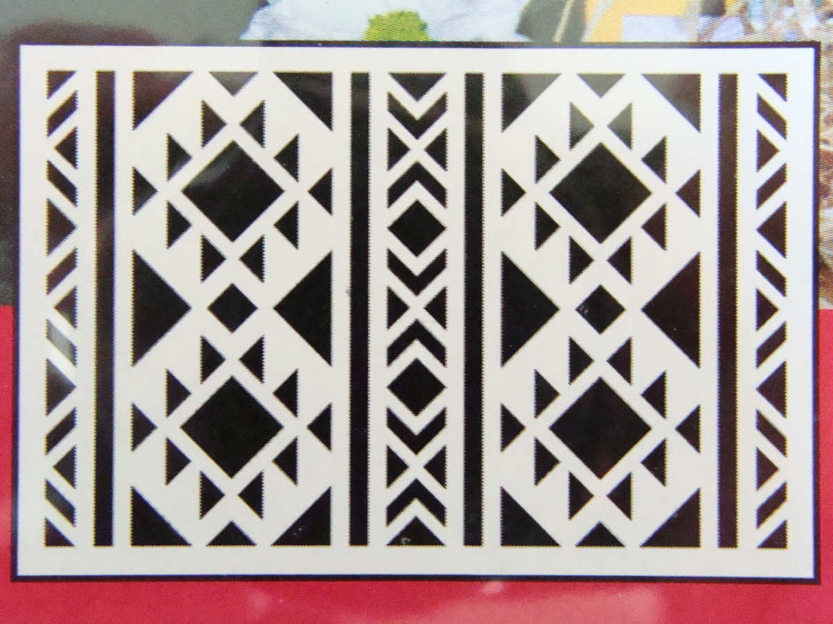 pochoir home deco motif geometrique artemio mod15
