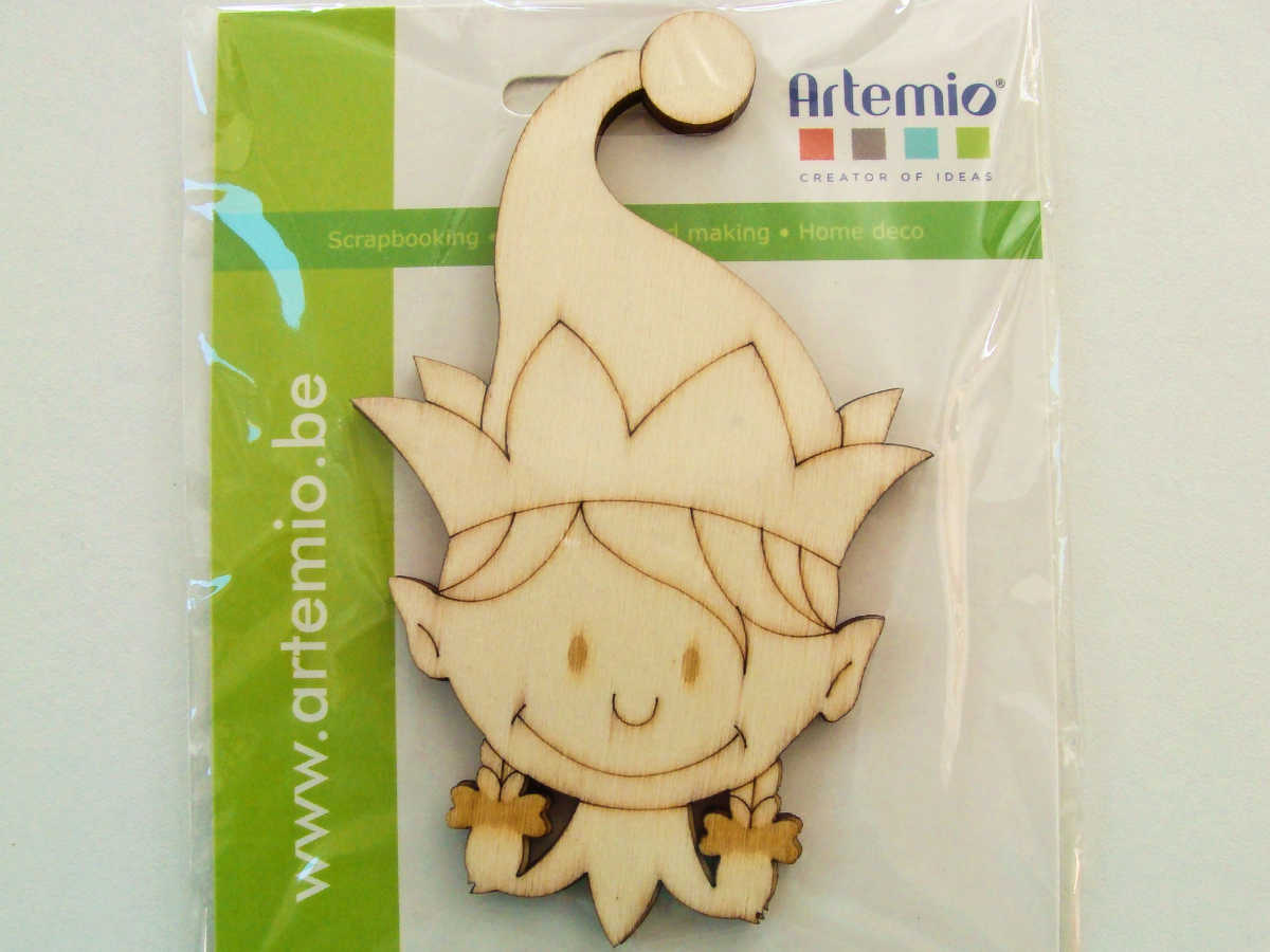support bois a decorer fille lutine artemio