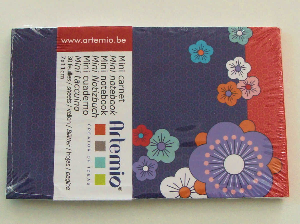 mini carnet fleur japon papier bloc mod1