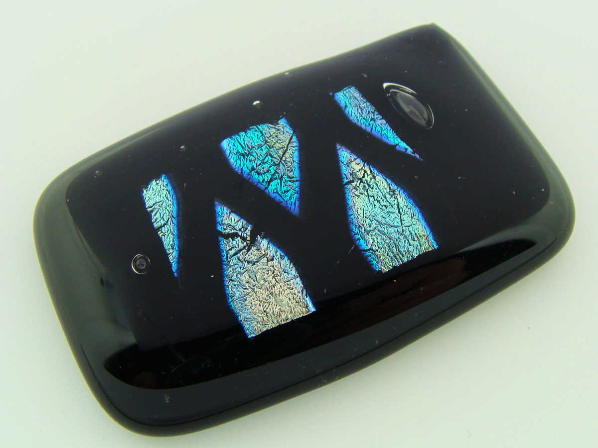 cabochon rectangle verre dichroique 189