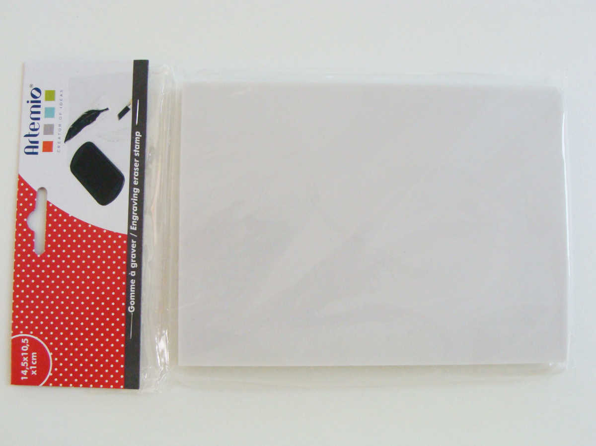 Plaque de gomme à graver pour création de tampons 14,5x10,5cm Artemio