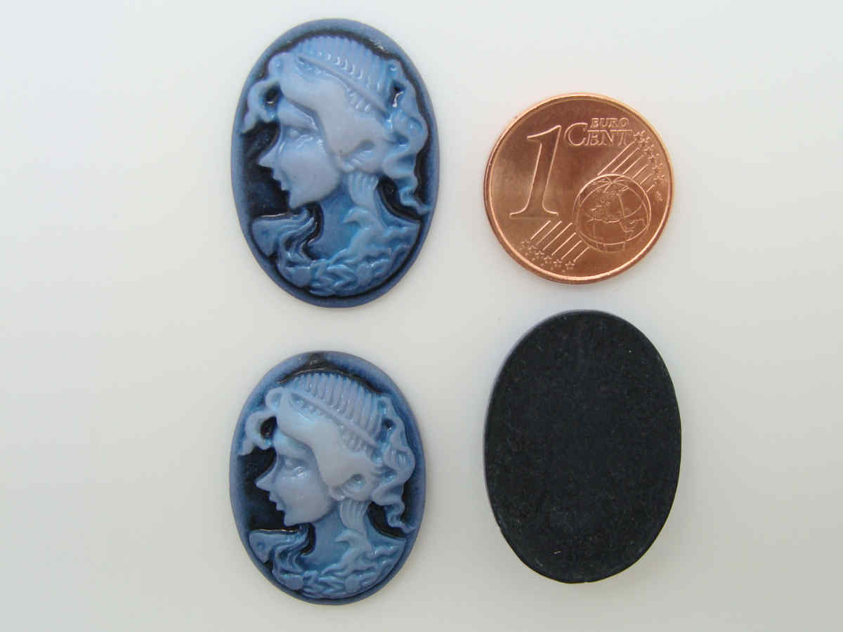 Cabochon Camée En Nacre - Visage Droit Sculpté - Dimensions 30mm X 22mm - Neuf - Pour Création Bijou