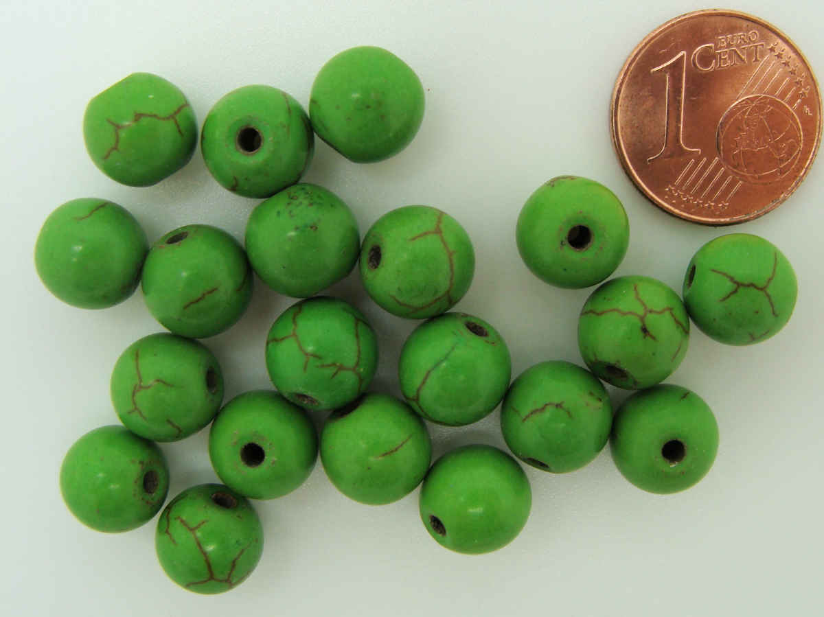perle pierre synthetique 8mm vert pier70
