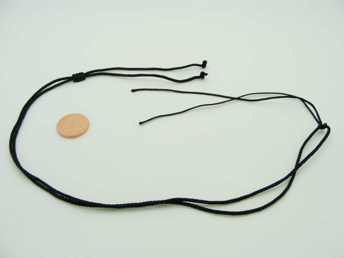 collier 1 noeud reglable nylon noir