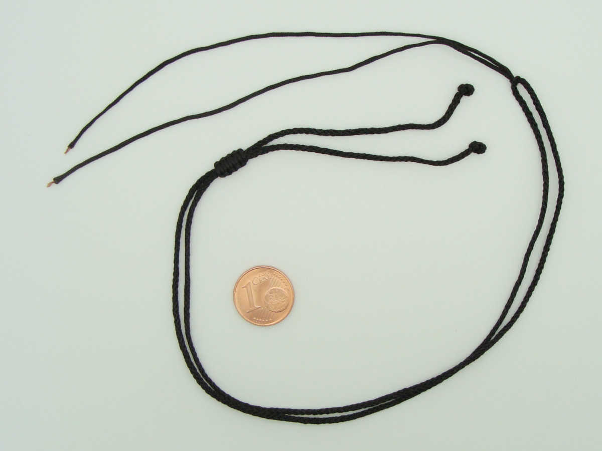 collier 1 noeud reglable nylon marron