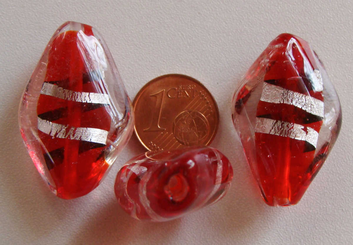 perle rouge verre rub arg twist