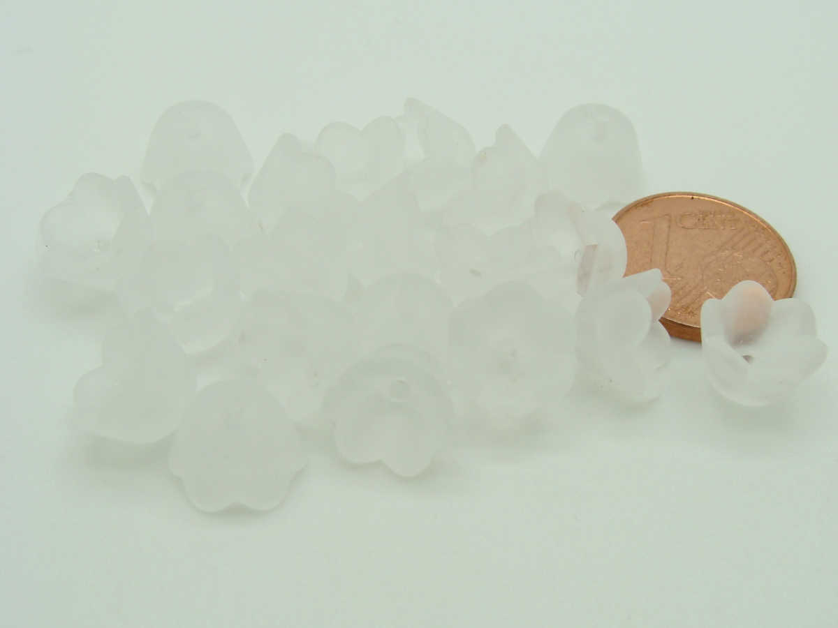 perle acrylique clochette blanc