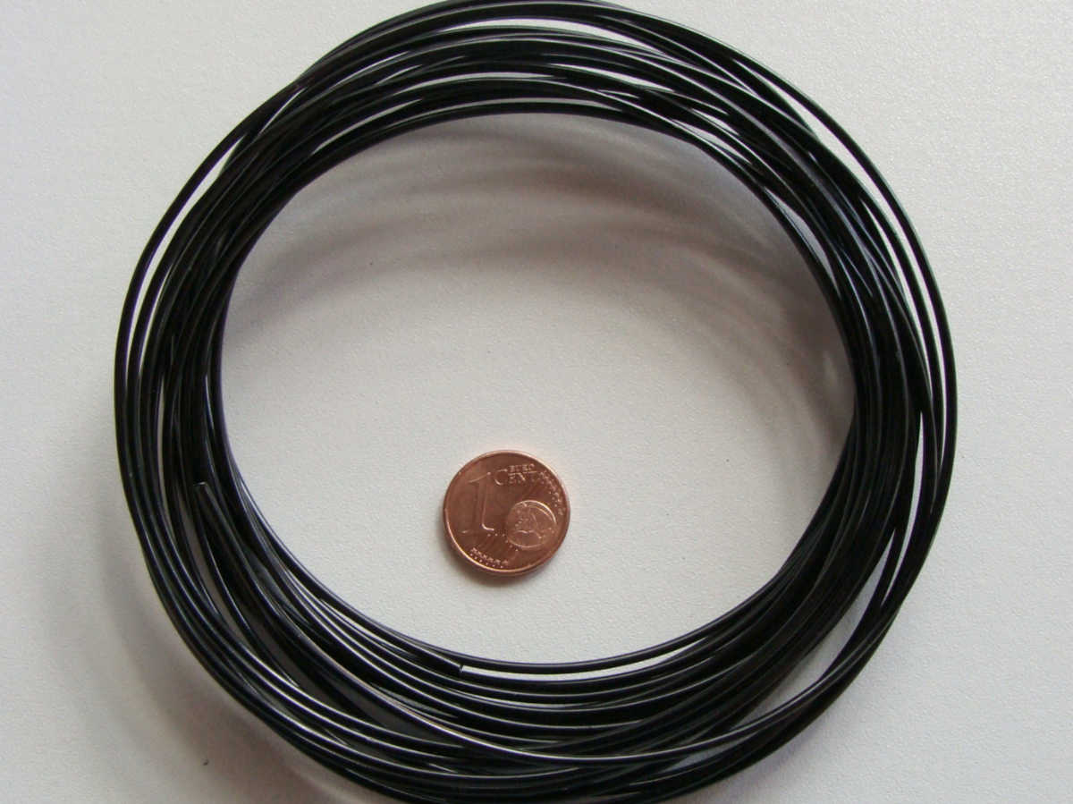fil aluminium noir 1.5mm