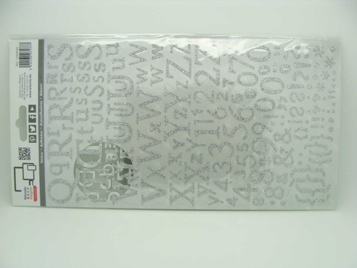 sticker lettre chiffre dore mod5