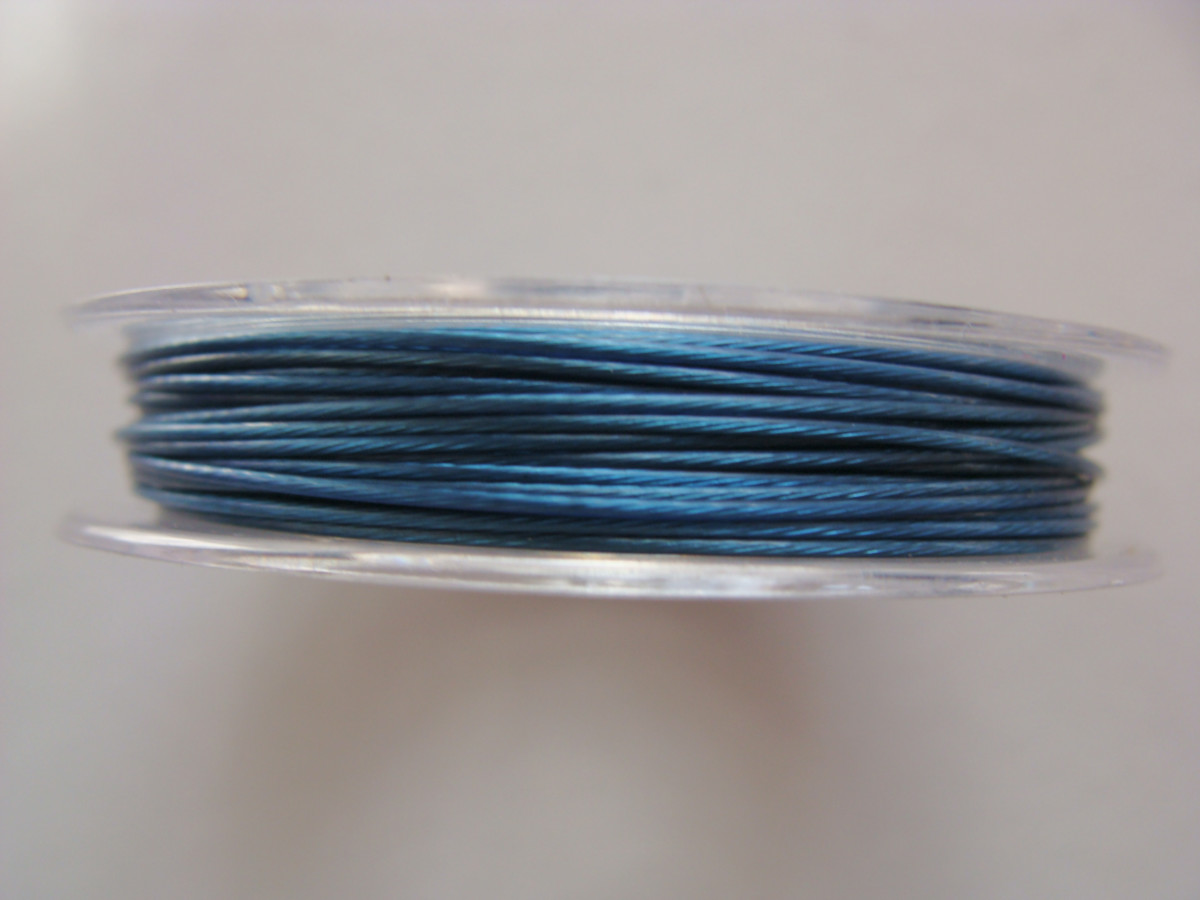 FIL CABLE 0,60mm BLEU FONCE par 1 bobine de 10m