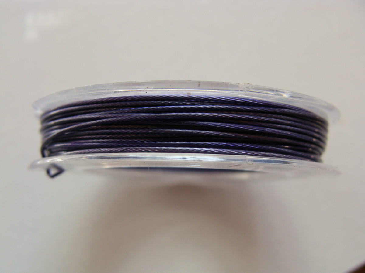 FIL CABLE 0,60mm BLEU INDIGO par 1 bobine de 10m