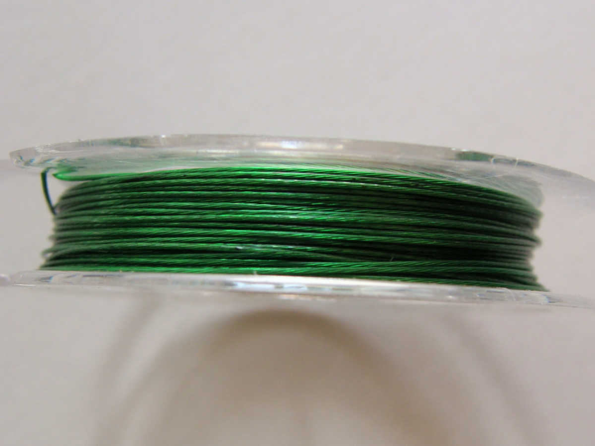 Fil cable 038 vert fonce 10m