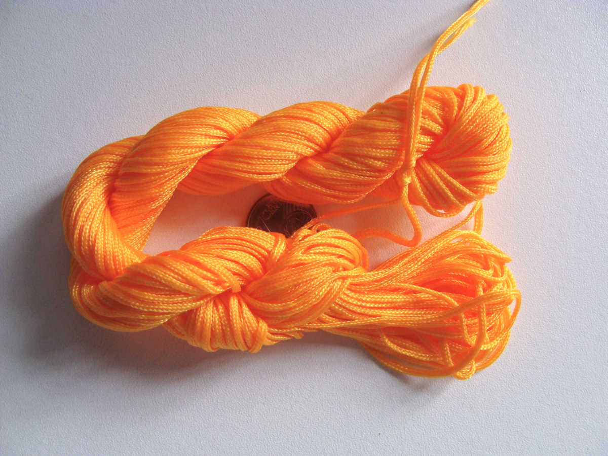 fil nylon 1mm orange clair echeveau